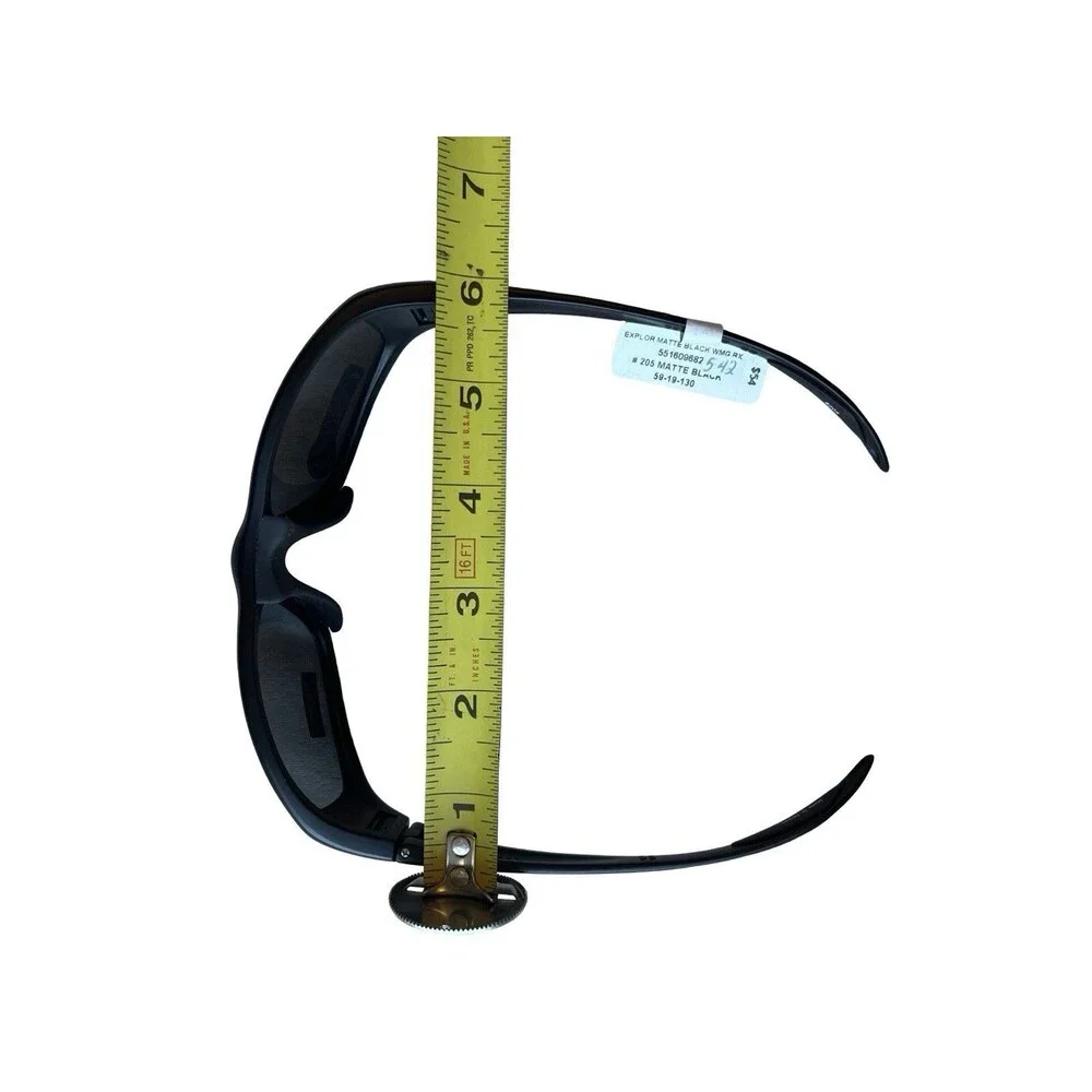 Liberty Sport Explor Rx-Able Safety Sunglasses Matte Black Wrap 59-19-130